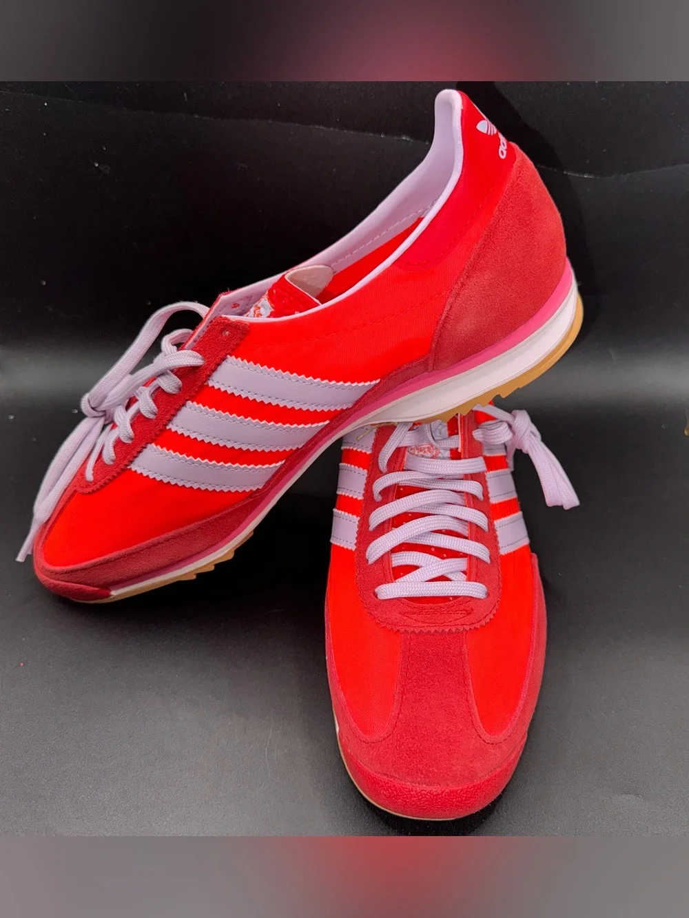 Adidas SL 72 OG Bright Red Lucid Pink White Women’s 9.5 / Men’s 8 JH7392 NWT